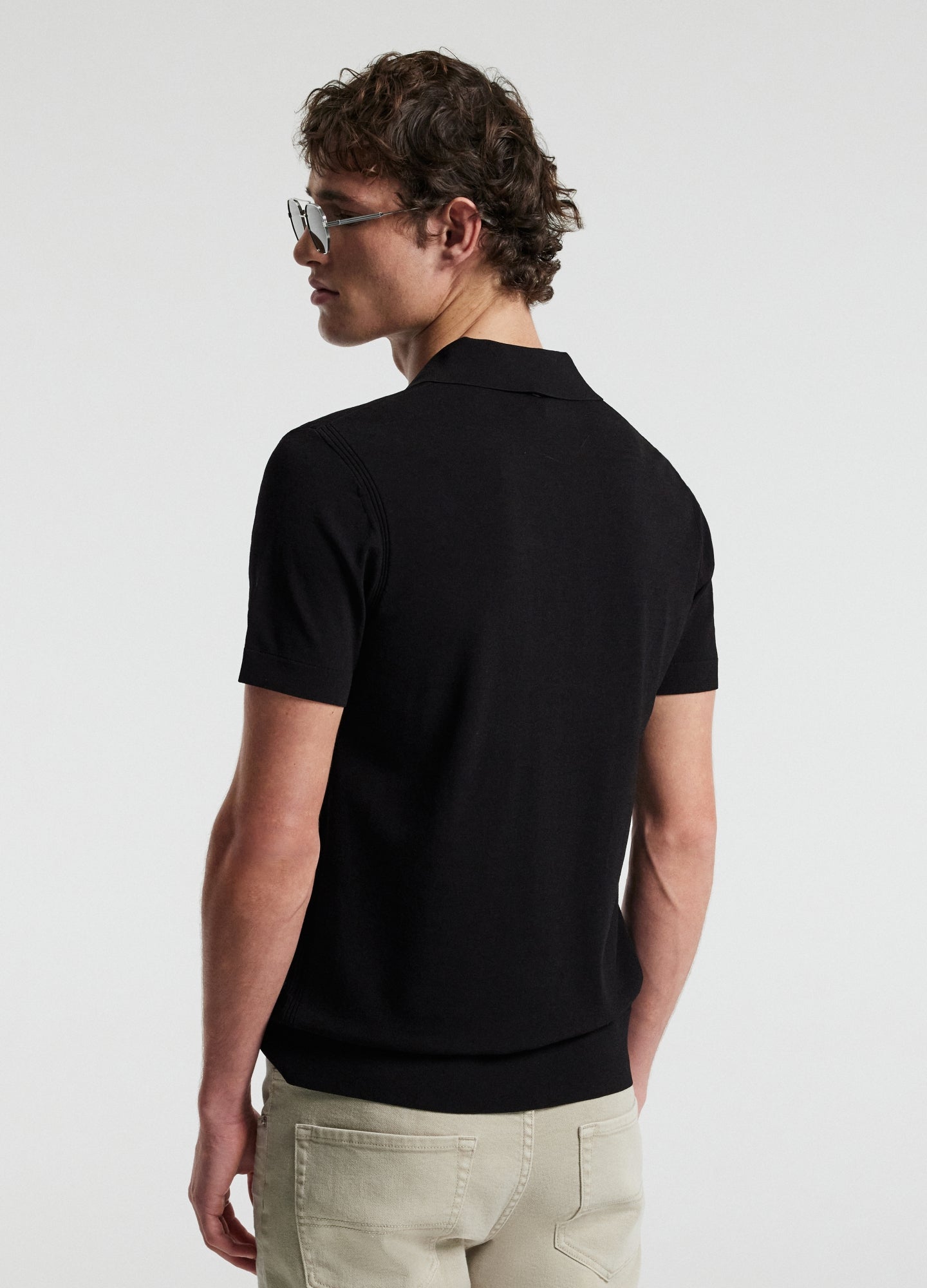 Tech Shoulder Trim Polo Black