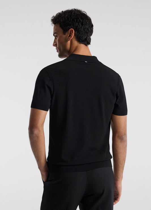 Tech Shoulder Trim Polo Black
