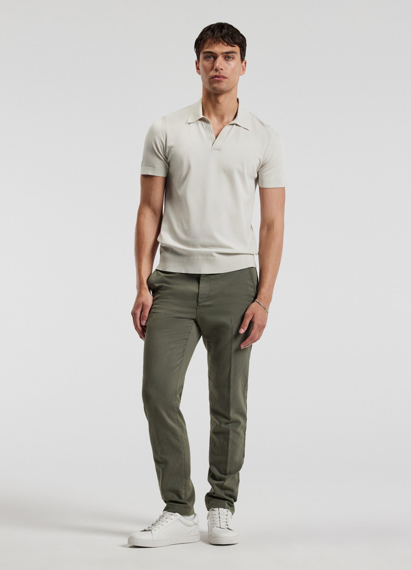 Tech Shoulder Trim Polo Salt