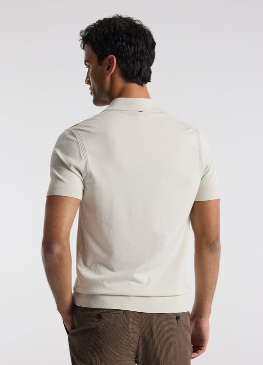 Tech Shoulder Trim Polo Salt