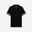 Double Stripe Polo Black