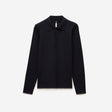 Tipped Edge Long Sleeve Polo Navy