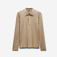 Tipped Edge Long Sleeve Polo Sand