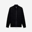 Textured Zip Cardigan Black
