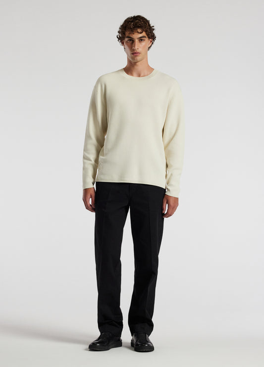 Relaxed Crew Neck Sweater Bone