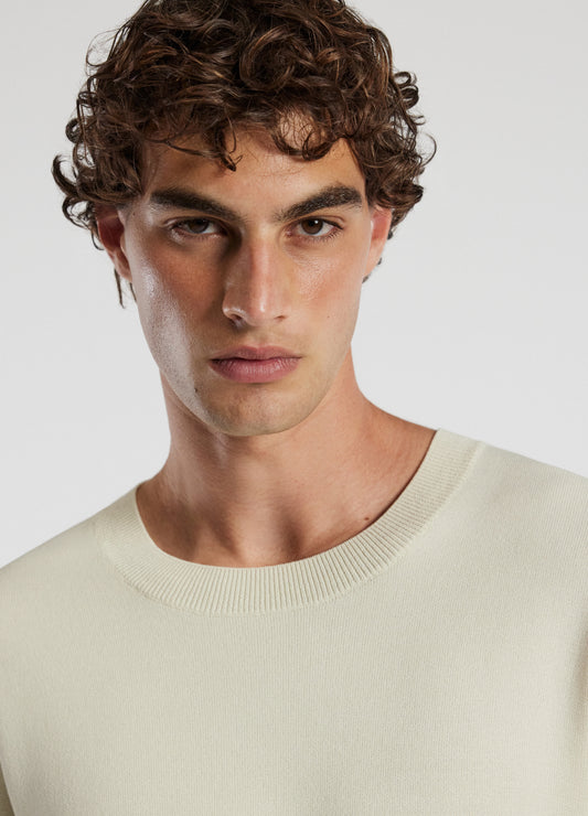 Relaxed Crew Neck Sweater Bone