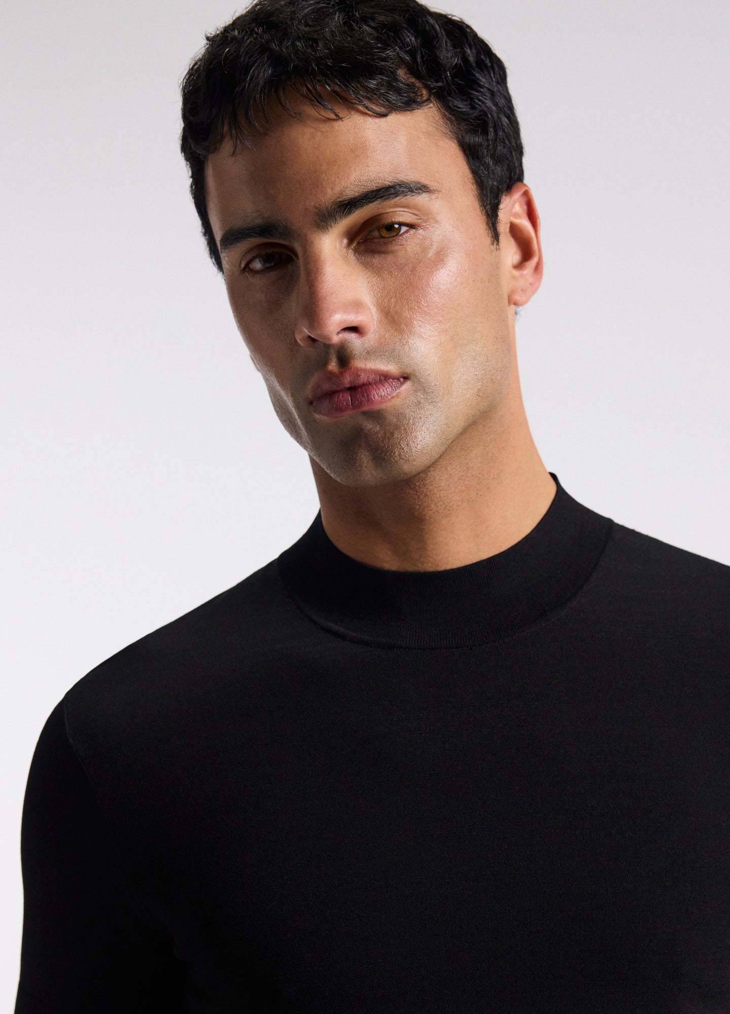 Slim Tech Knit T-shirt Black