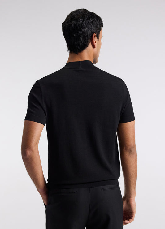 Slim Tech Knit T-shirt Black