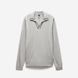 Open Neck Long Sleeve Polo Silver