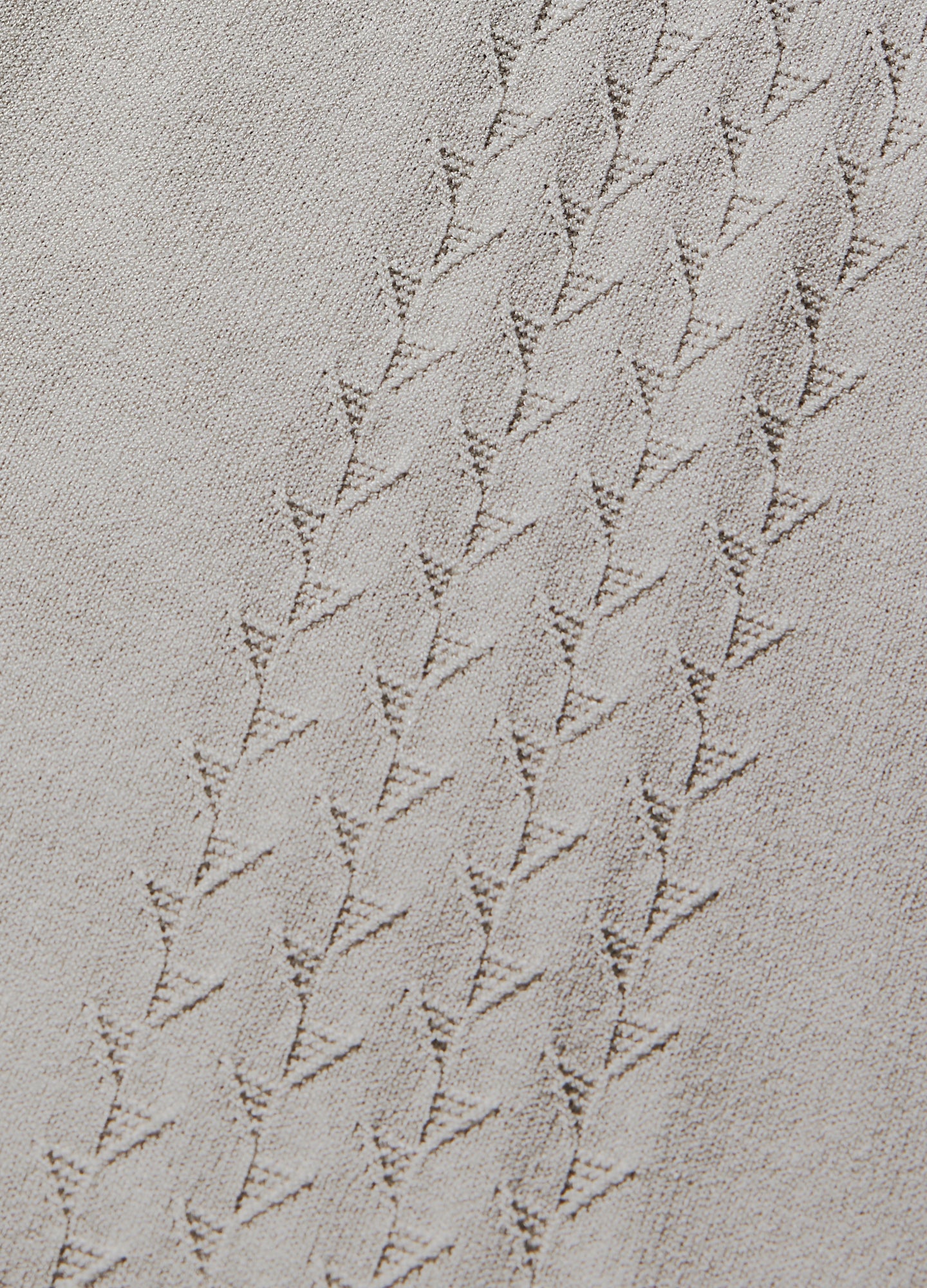 Open Neck Long Sleeve Polo Silver