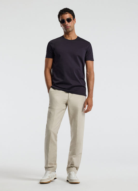 Mercerised Crew T-shirt Currant