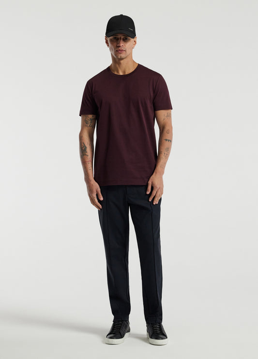 Mercerised Crew Neck T-shirt Cherry Red