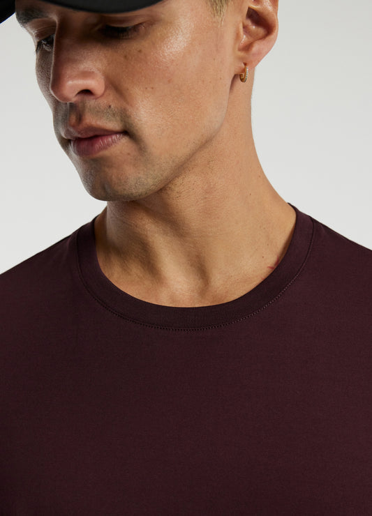 Mercerised Crew Neck T-shirt Cherry Red