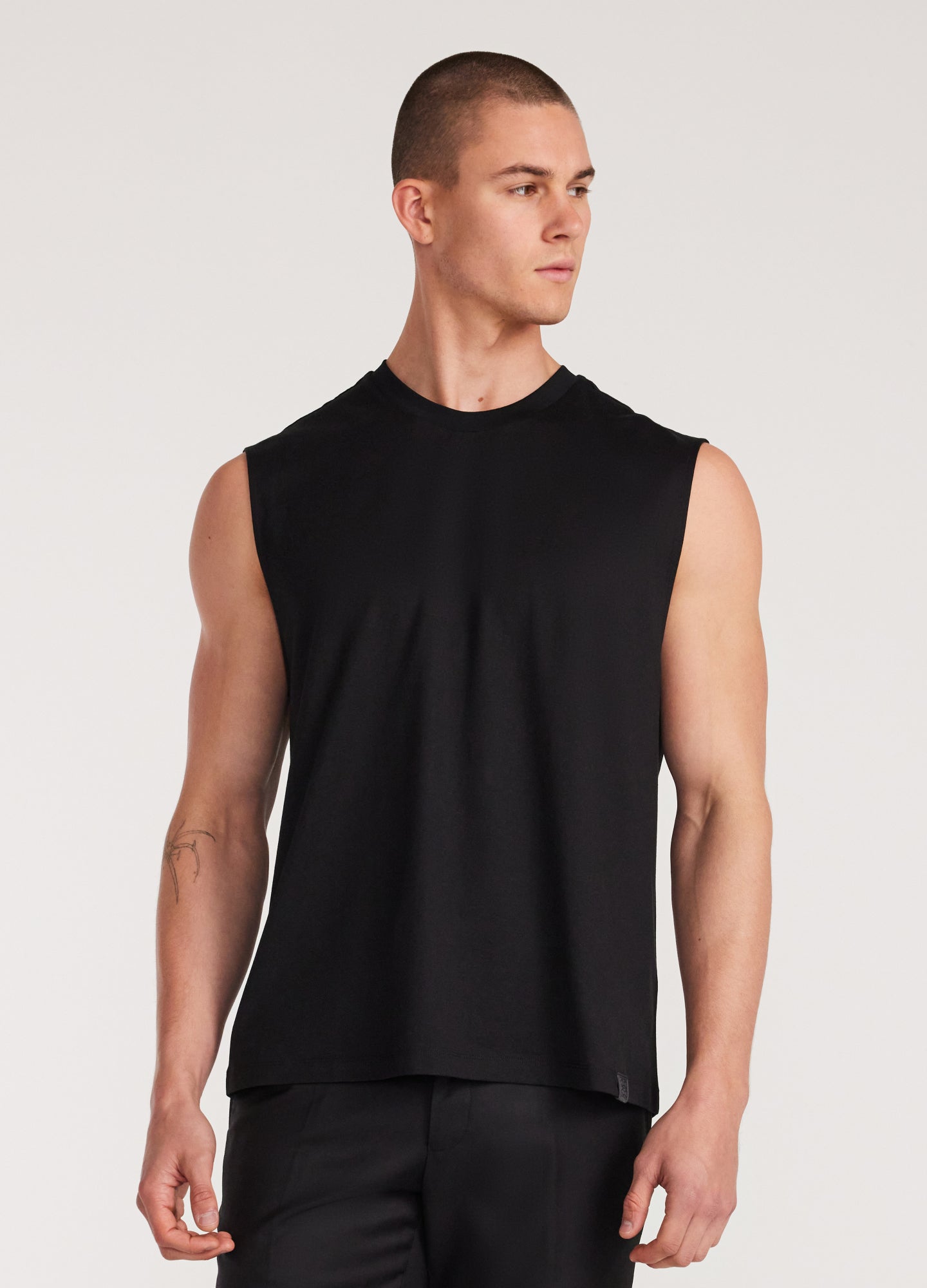 Crew Neck Tank Black