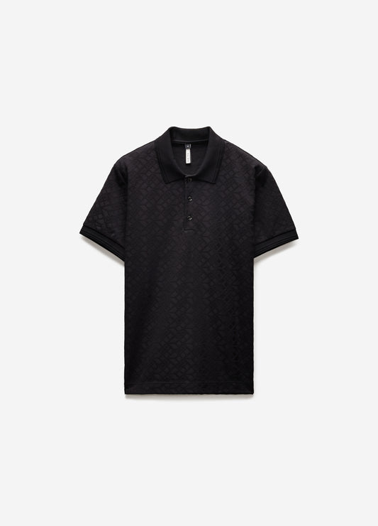 Solid Monogram Polo Black