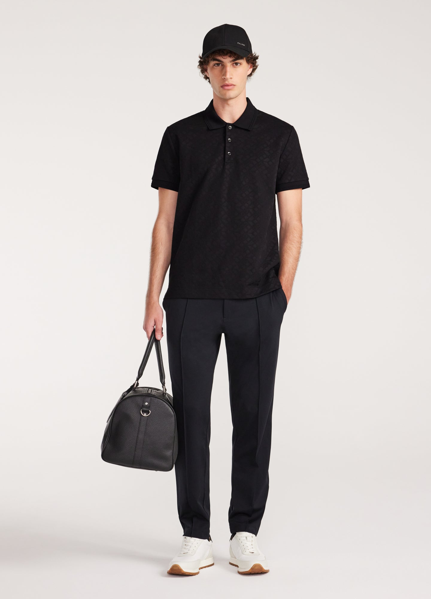 Solid Monogram Polo Black