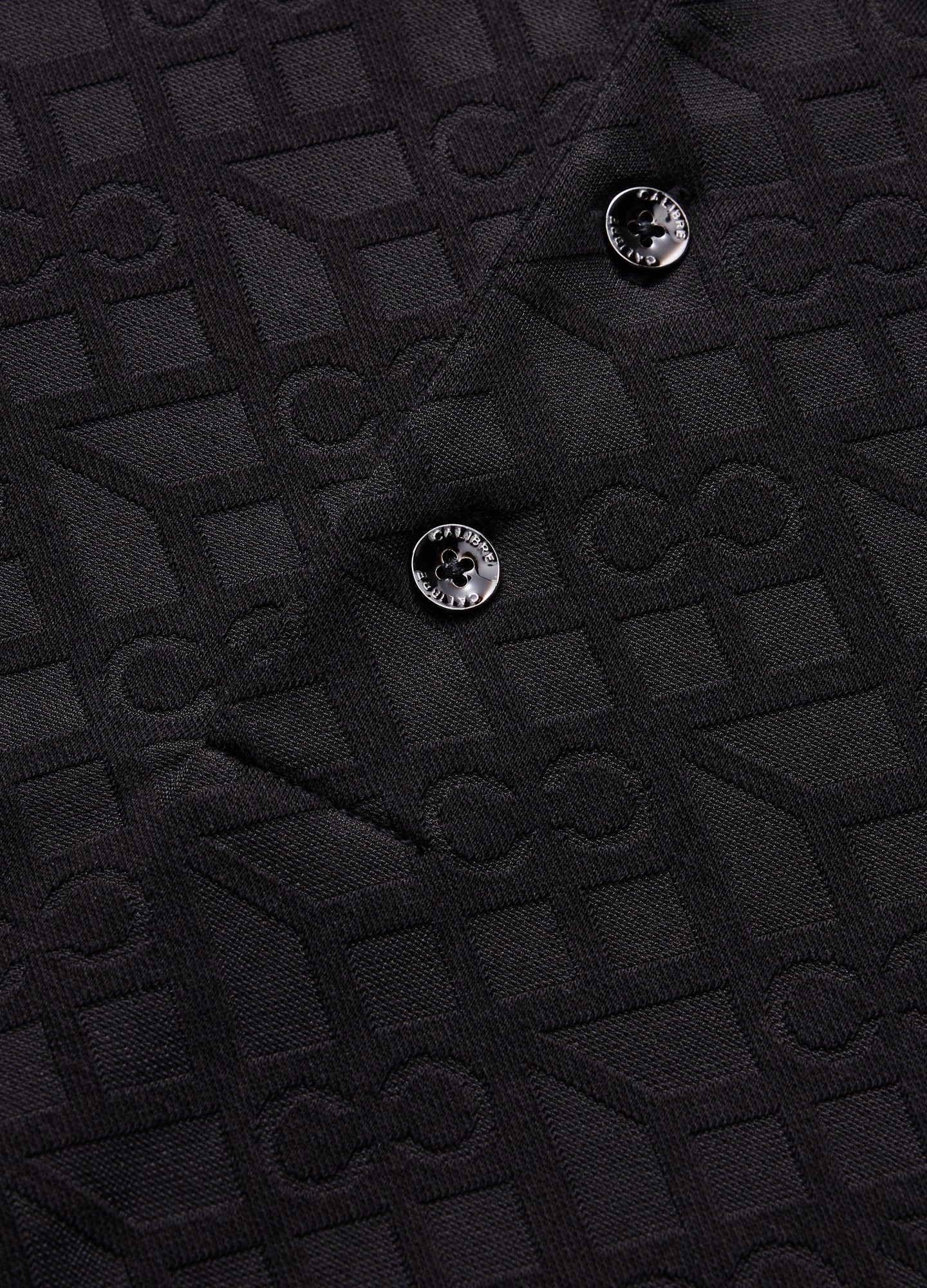 Solid Monogram Polo Black