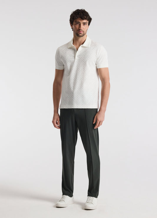 Solid Monogram Polo White