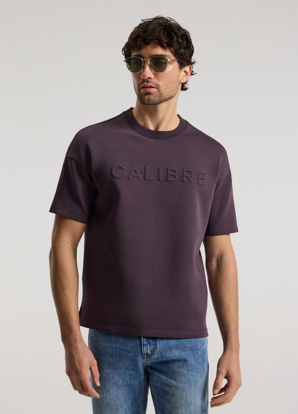 Relaxed Fit Logo Sweat T-shirt Plum