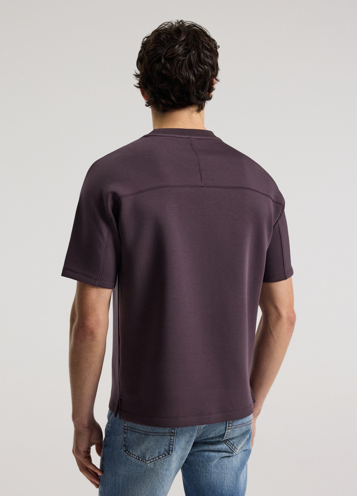 Relaxed Fit Logo Sweat T-shirt Plum