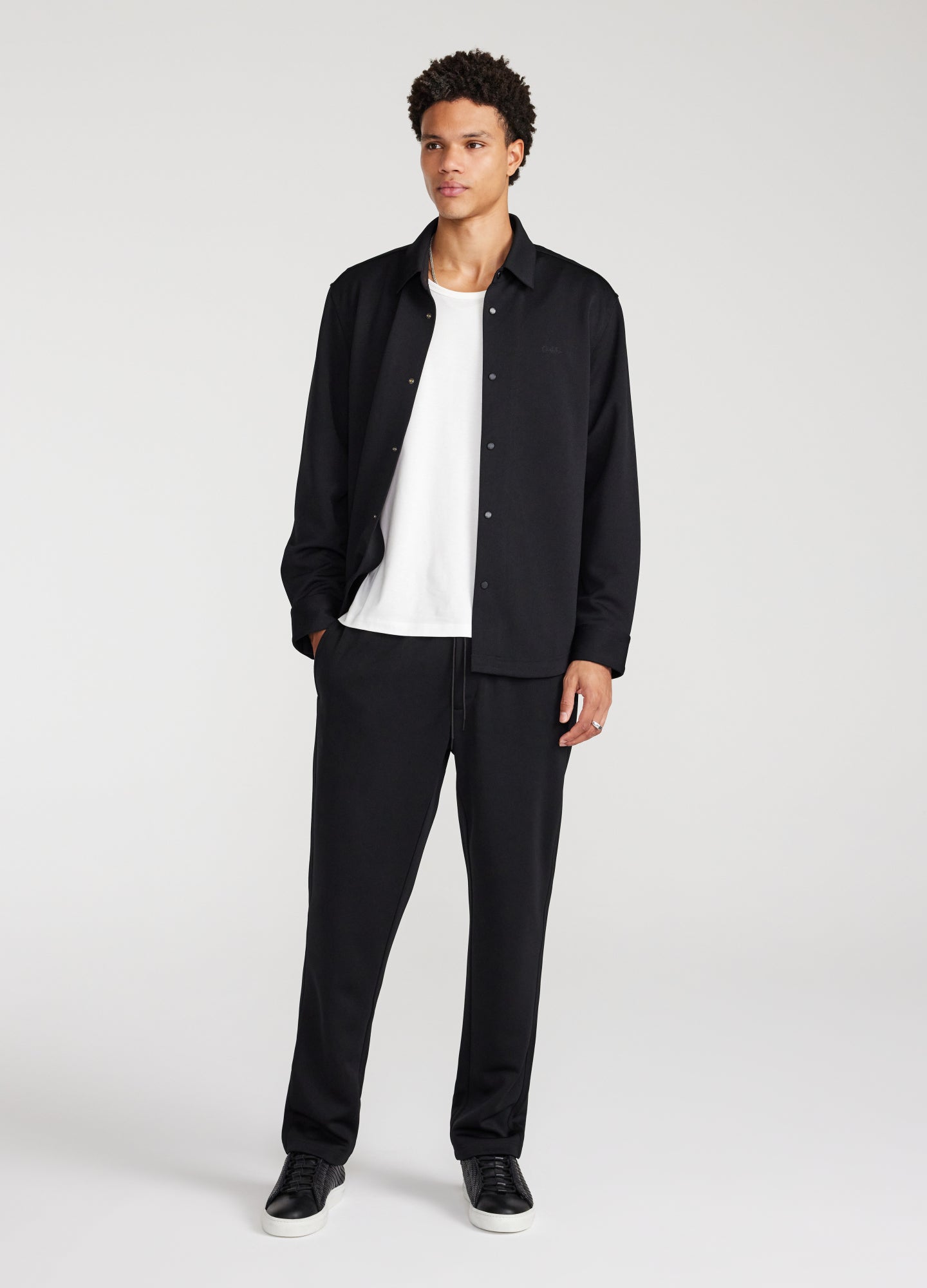 Tech Jersey Overshirt Black