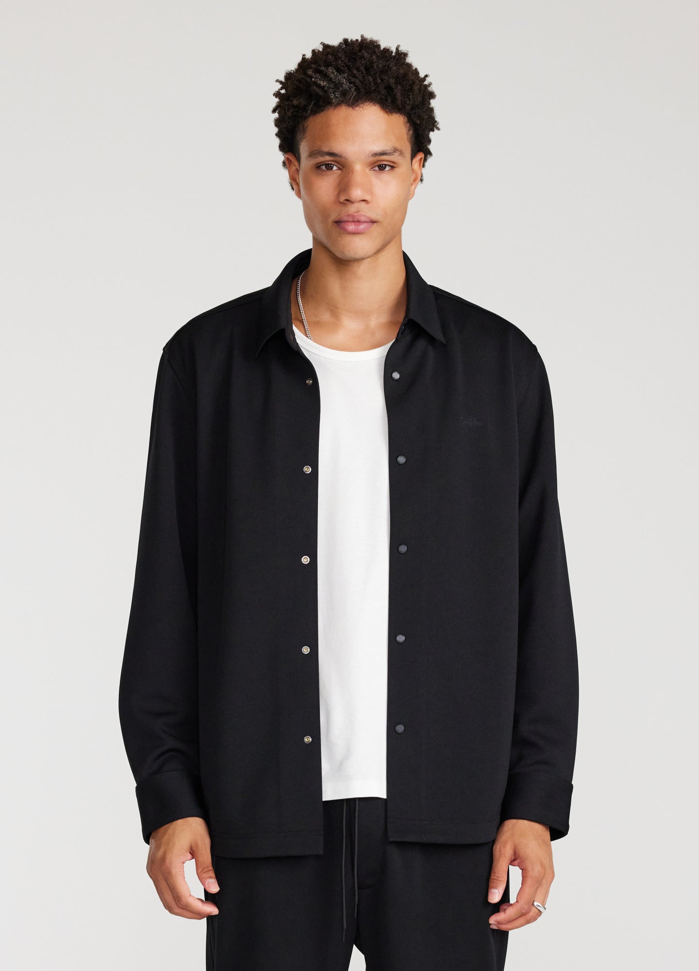 Tech Jersey Overshirt Black