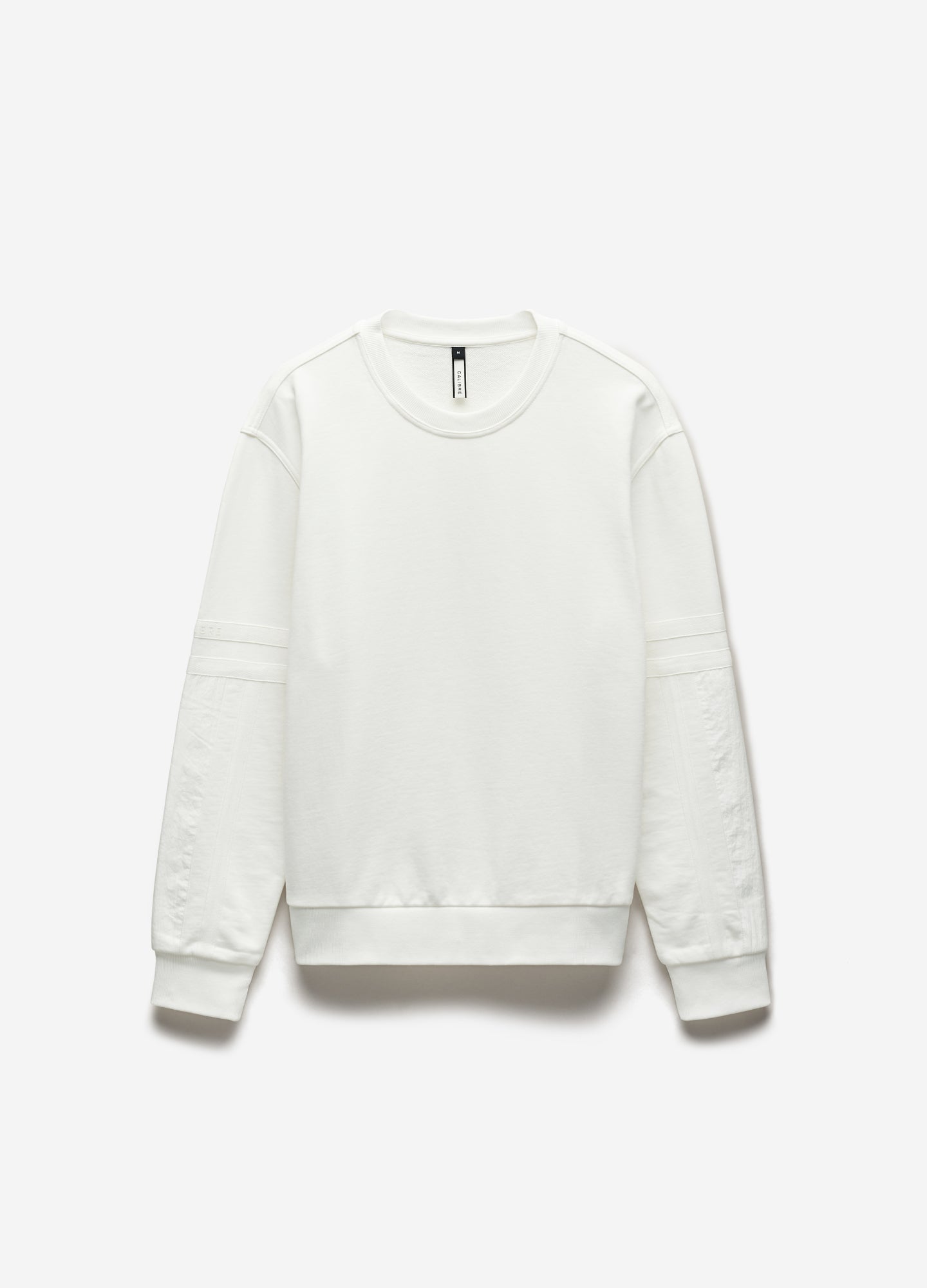 Nylon Sleeve Sweat Top Ivory