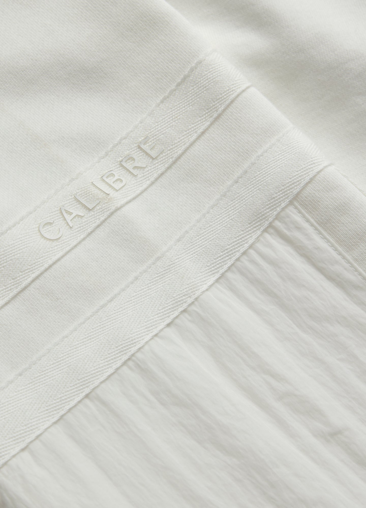 Nylon Sleeve Sweat Top Ivory
