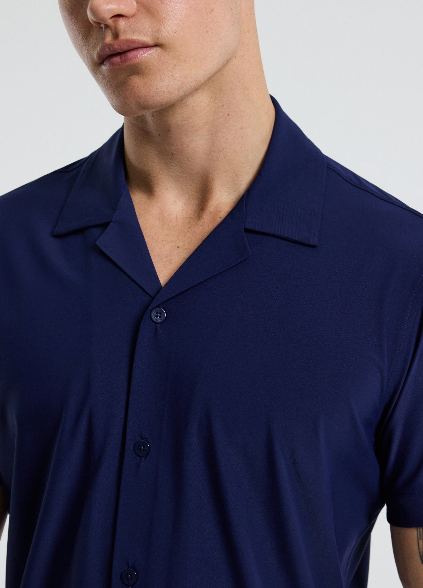 Performance Cuban Collar Shirt Royal Blue