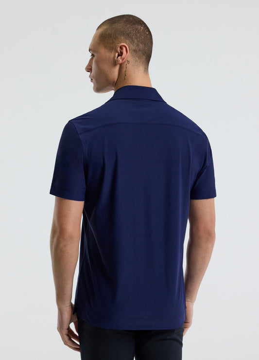 Performance Cuban Collar Shirt Royal Blue