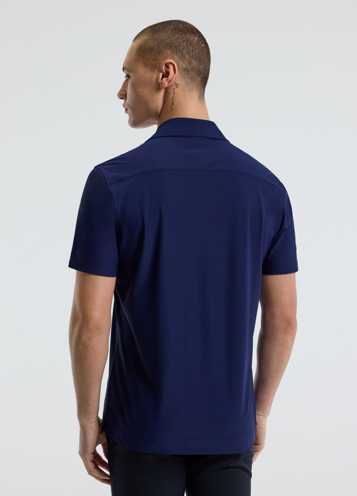Performance Cuban Collar Shirt Royal Blue