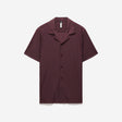 Performance Cuban Collar Shirt Burgundy