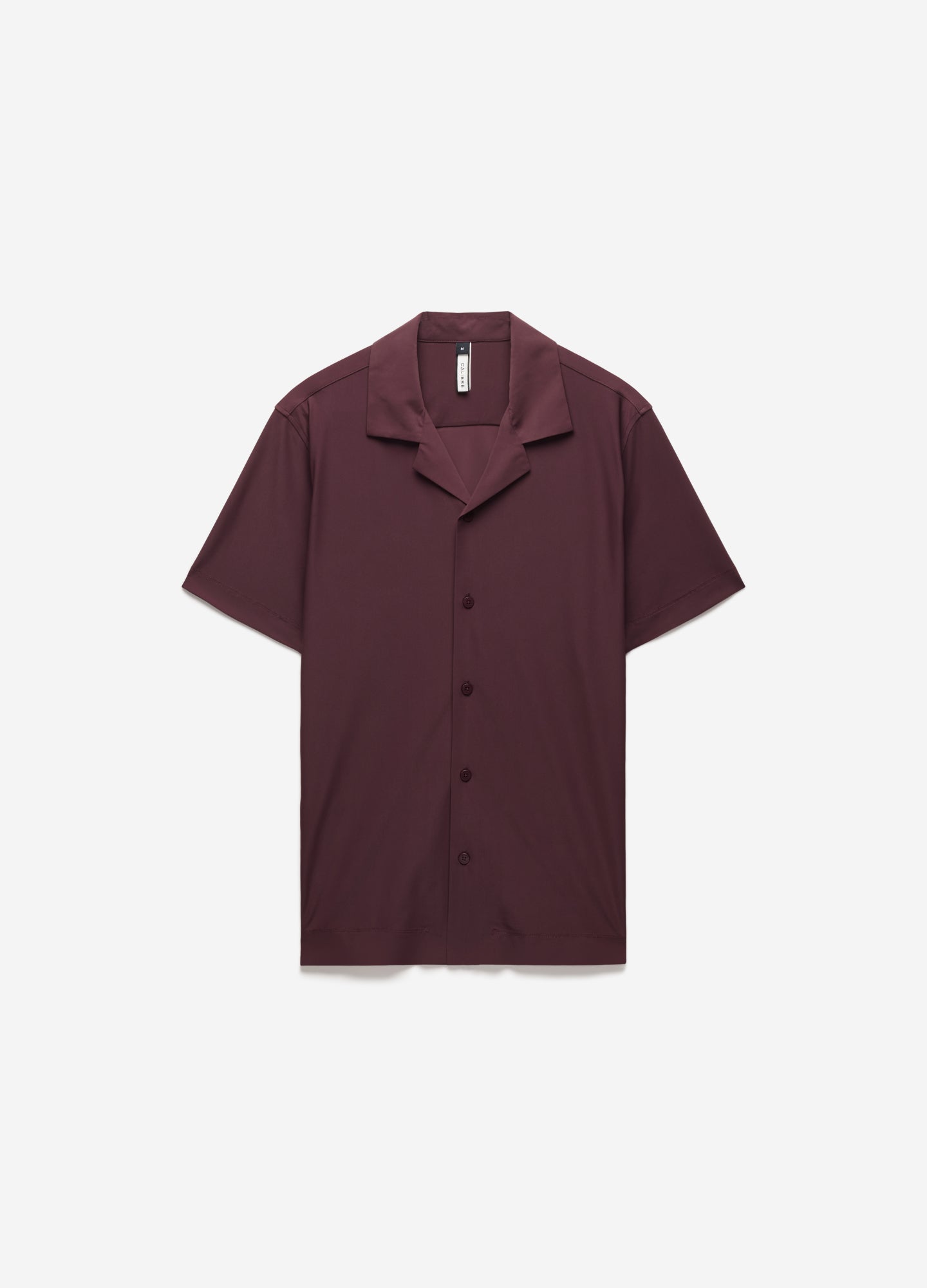 Performance Cuban Collar Shirt Burgundy