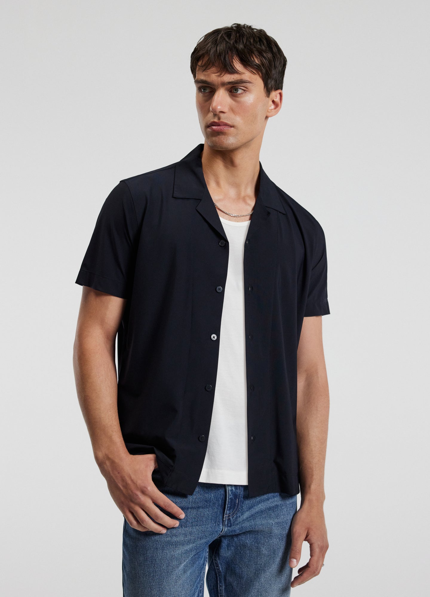 Performance Cuban Collar Shirt Midnight