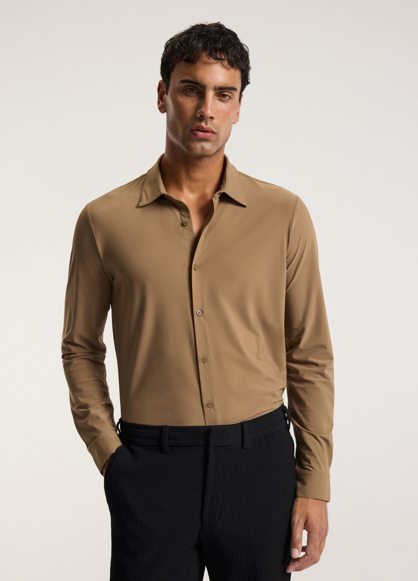 Performance Long Sleeve Shirt Camel