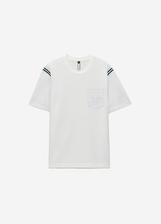 Contrast Trim T-shirt Off White
