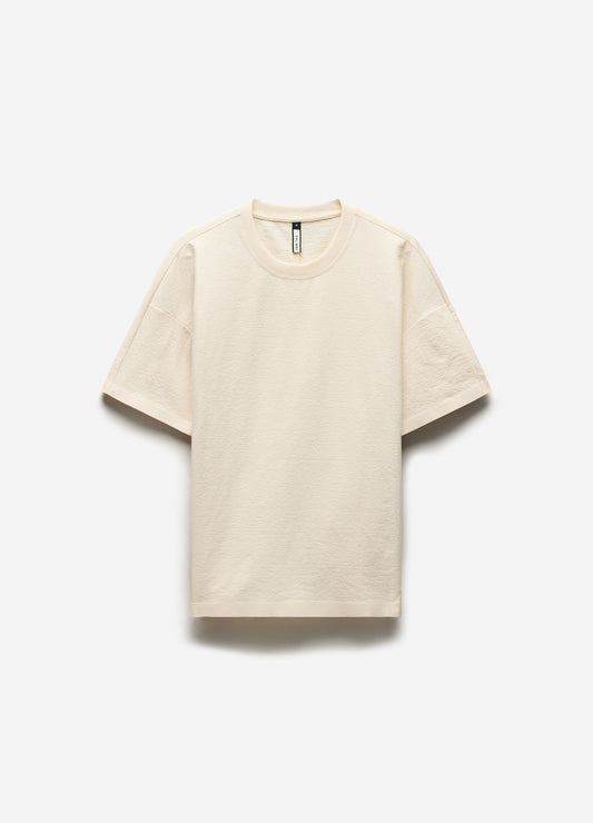 Loose Fit Crepe T-shirt Cream
