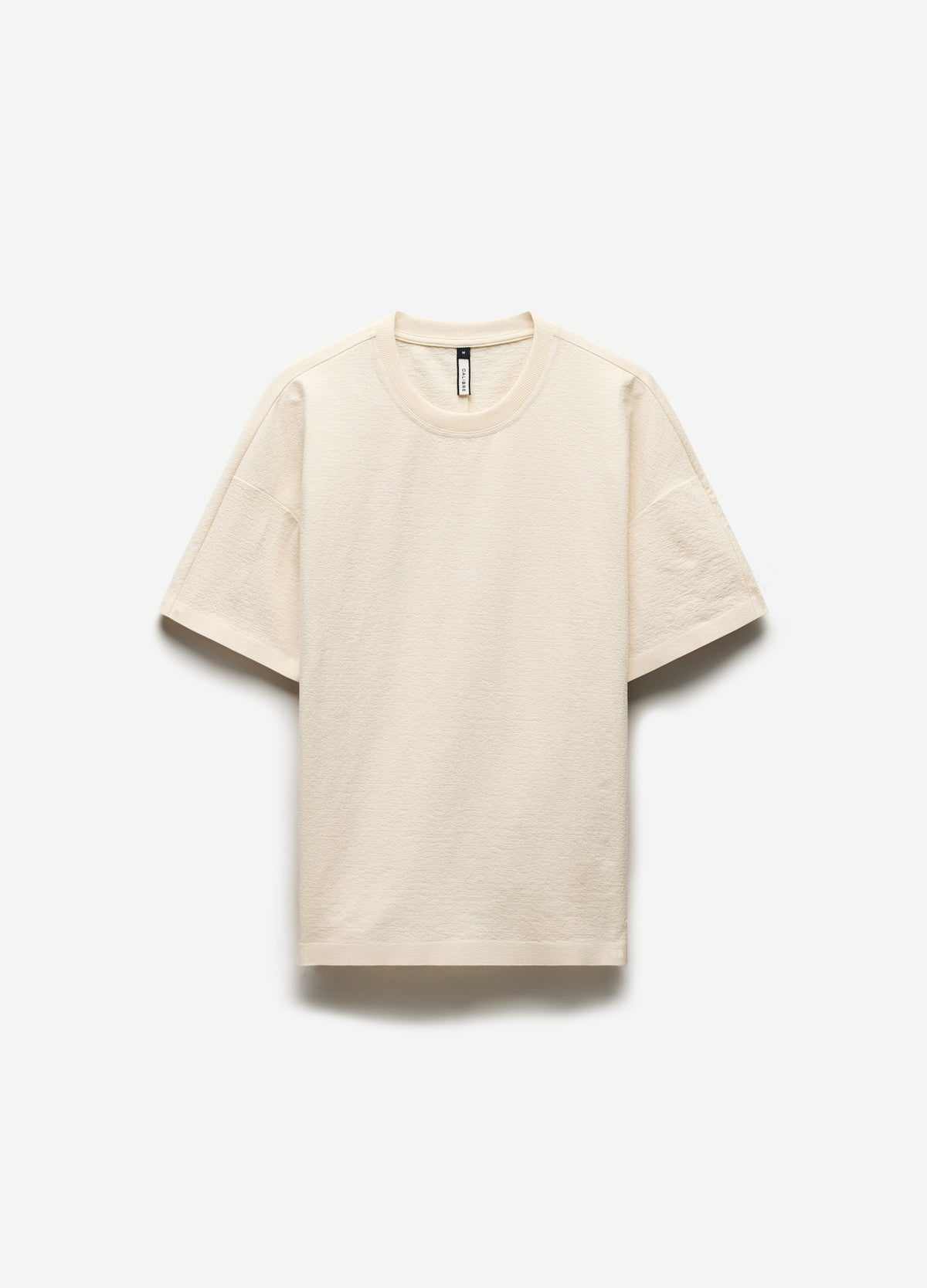 Loose Fit Crepe T-shirt Cream