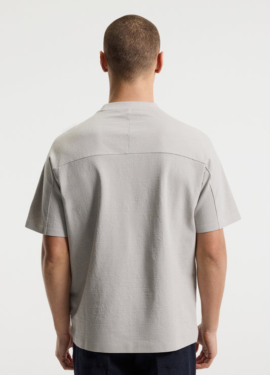 Loose Fit Crepe T-shirt Light Grey