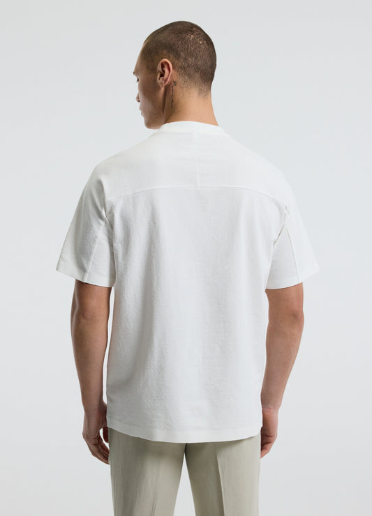 Loose Fit Crepe T-shirt White