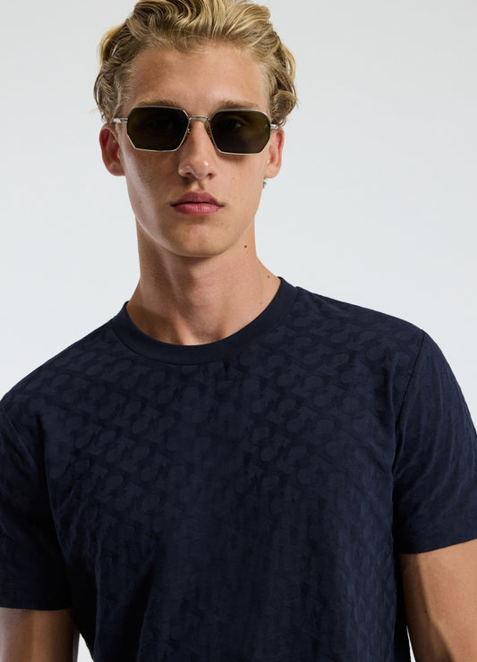 Monogram Jacquard T-shirt Navy