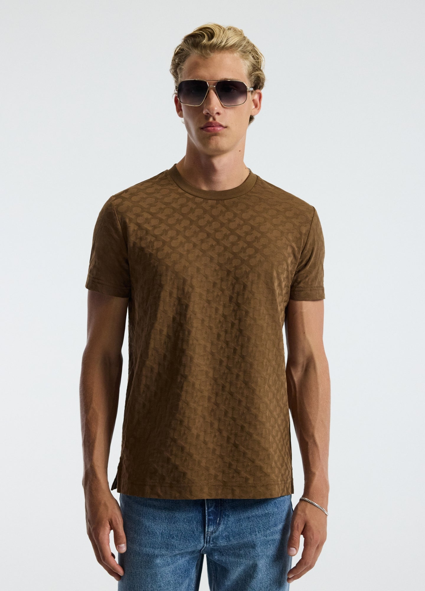 Monogram Jacquard T-shirt Toffee