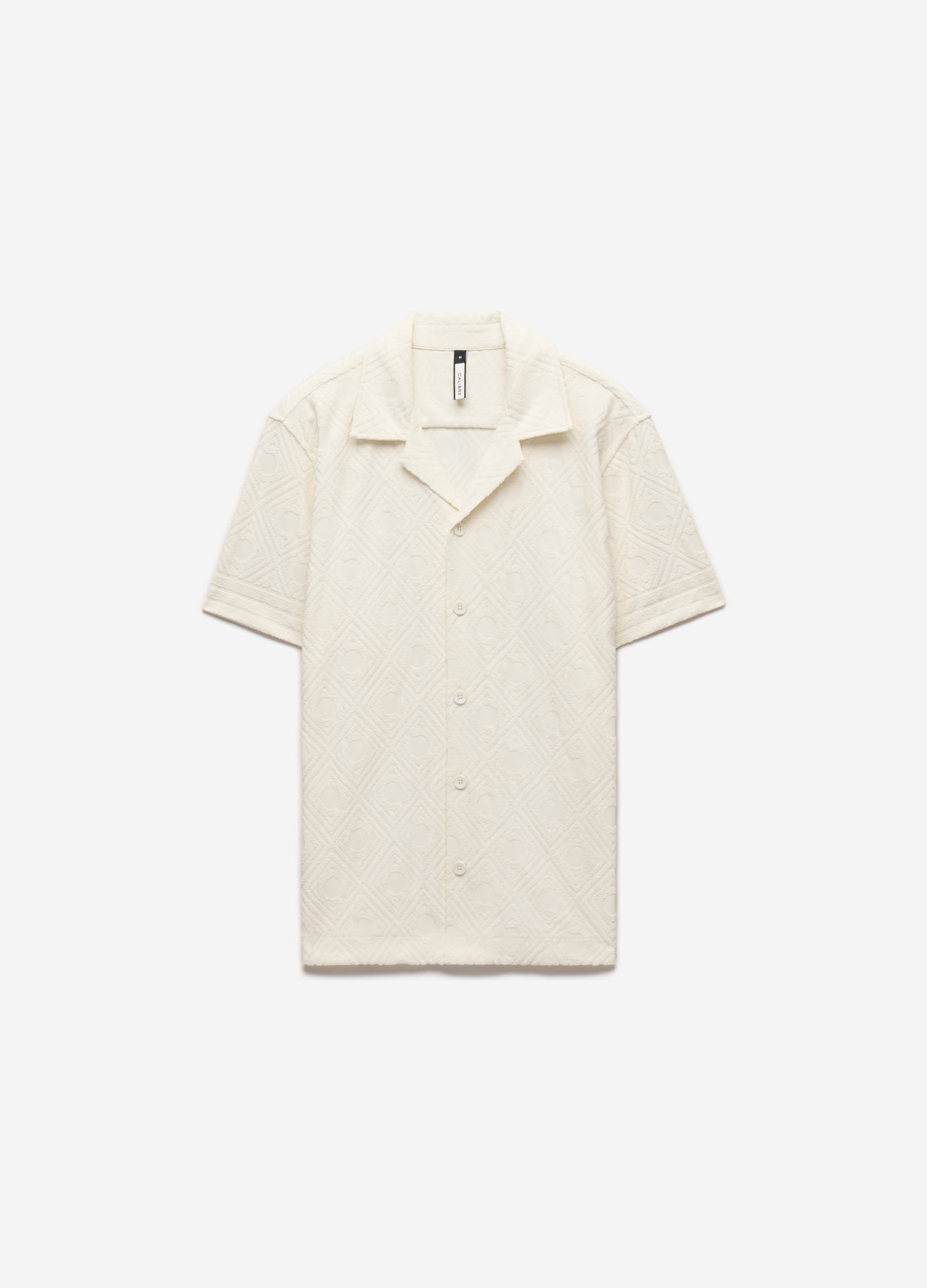 Plush Terry Logo Short Sleeve Shirt Ivory