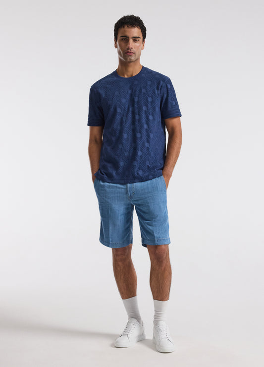 Plush Terry Logo T-shirt Blue
