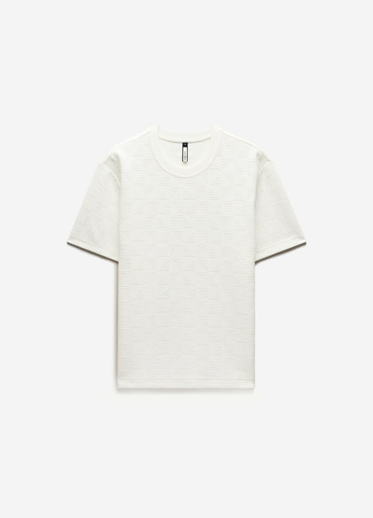 Relaxed Textured T-shirt Ivory
