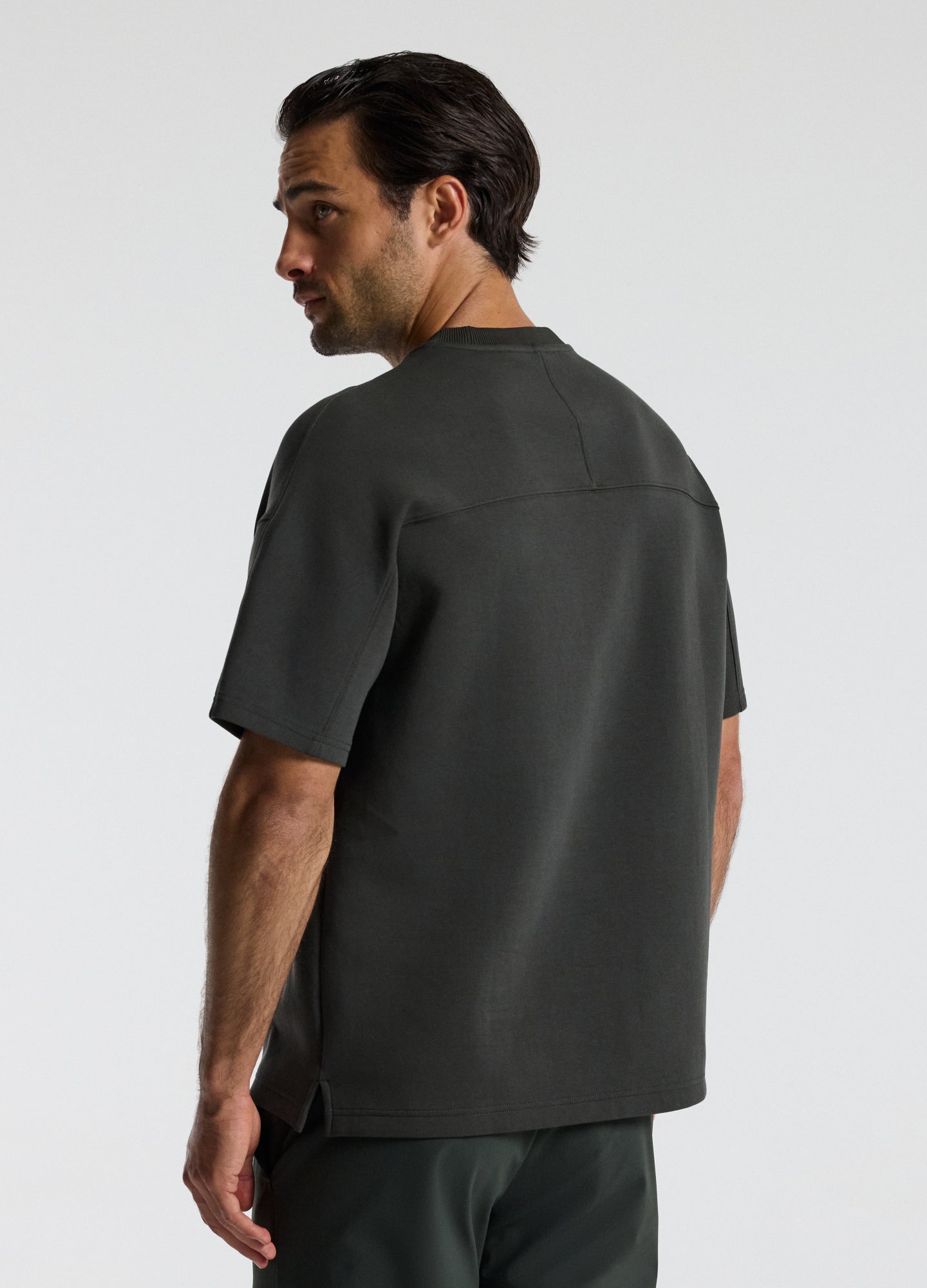 Loose Fit Monogram Sweat T-shirt Khaki