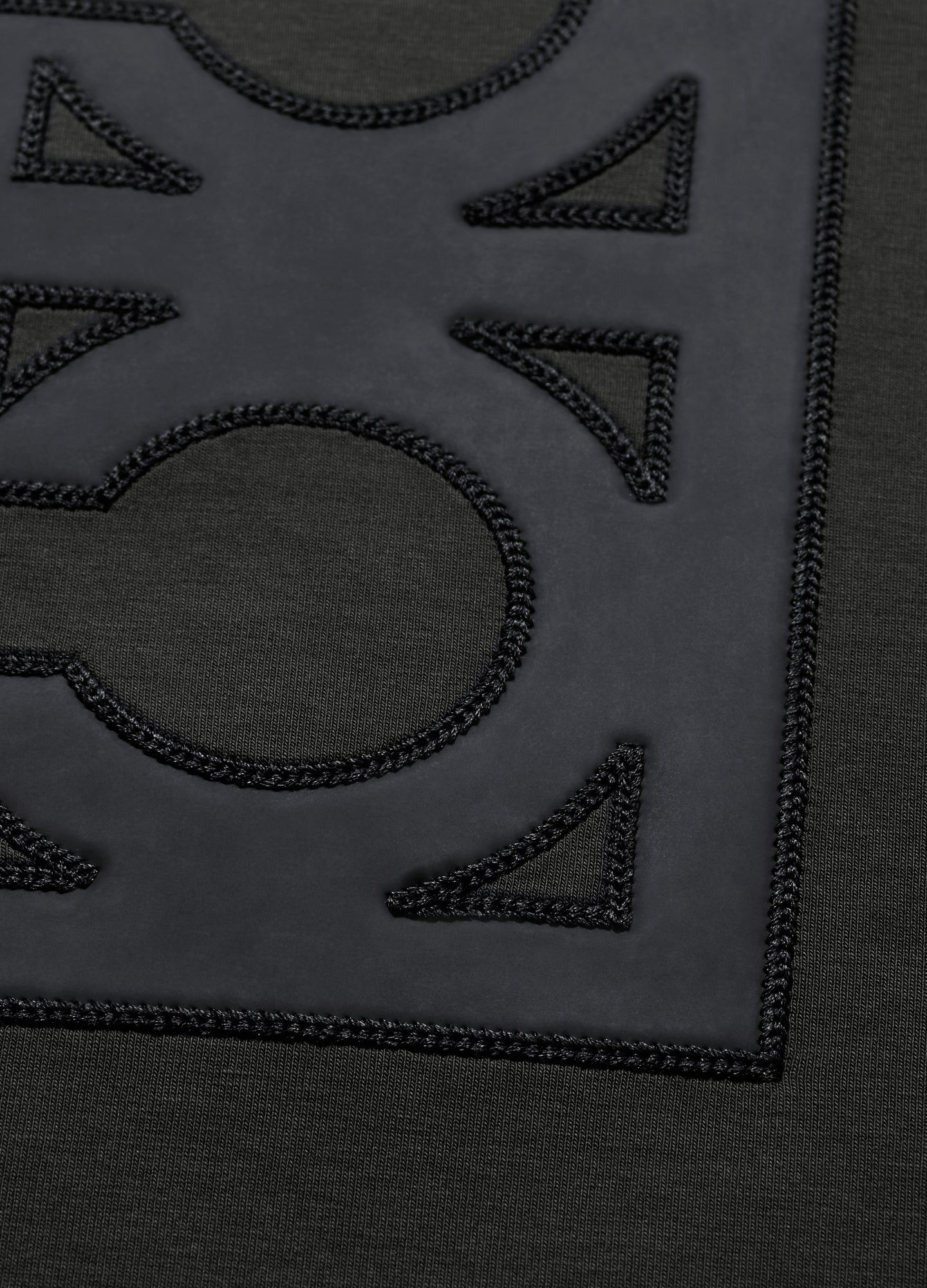 Loose Fit Monogram Sweat T-shirt Khaki