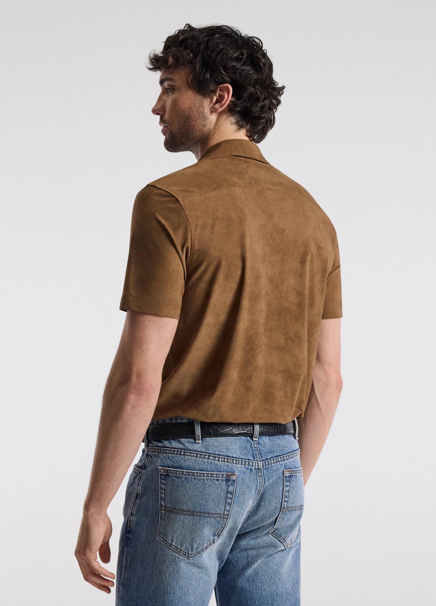 Performance Cuban Collar Shirt Tan