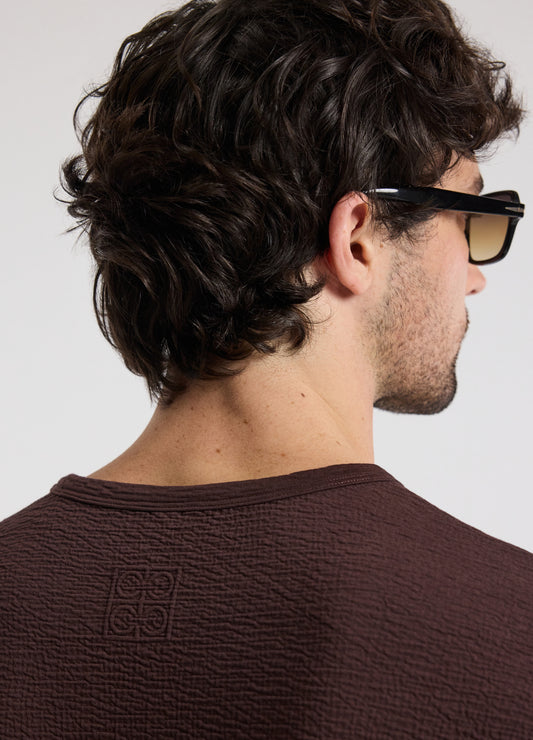 Loose Fit Crinkle T-shirt Bourbon