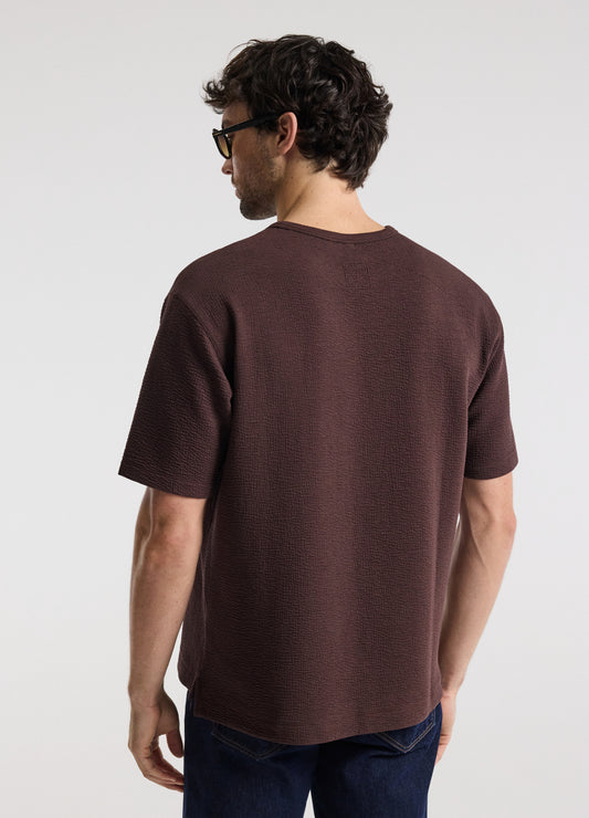 Loose Fit Crinkle T-shirt Bourbon